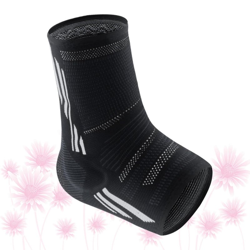 Ankle Brace Sleeve for Sprains Breathable Compression Support for Men and Women Sports Running Black Grey - Image 3
