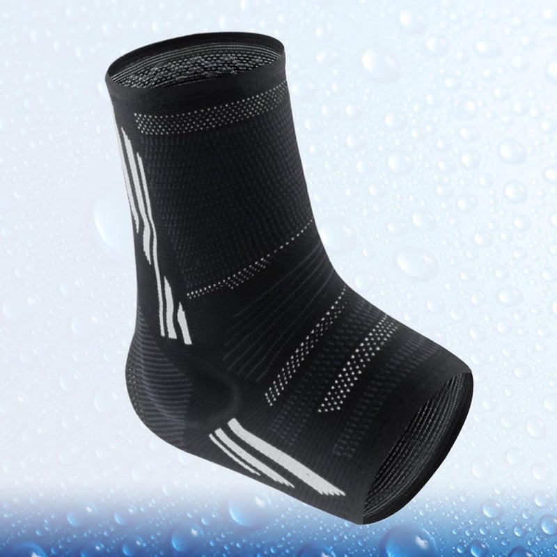 Ankle Brace Sleeve for Sprains Breathable Compression Support for Men and Women Sports Running Black Grey - Image 5