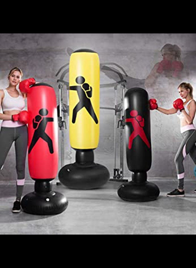 كيس ملاكمة قابل للنفخ مطبوع بطول 5.2 قدم و5.2 قدم ماكينة لكمة قفازات لكم كيس ملاكمة للأطفال حامل كيس ملاكمة حامل لكم - Image 4