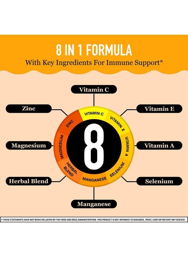 Airborne - 750Mg Vitamin C Gummies For Adults Immune Support Gummies With Powerful Antioxidants Vit C & E (2X63 Count Bottle) Assorted Fruit Flavor - Image 1