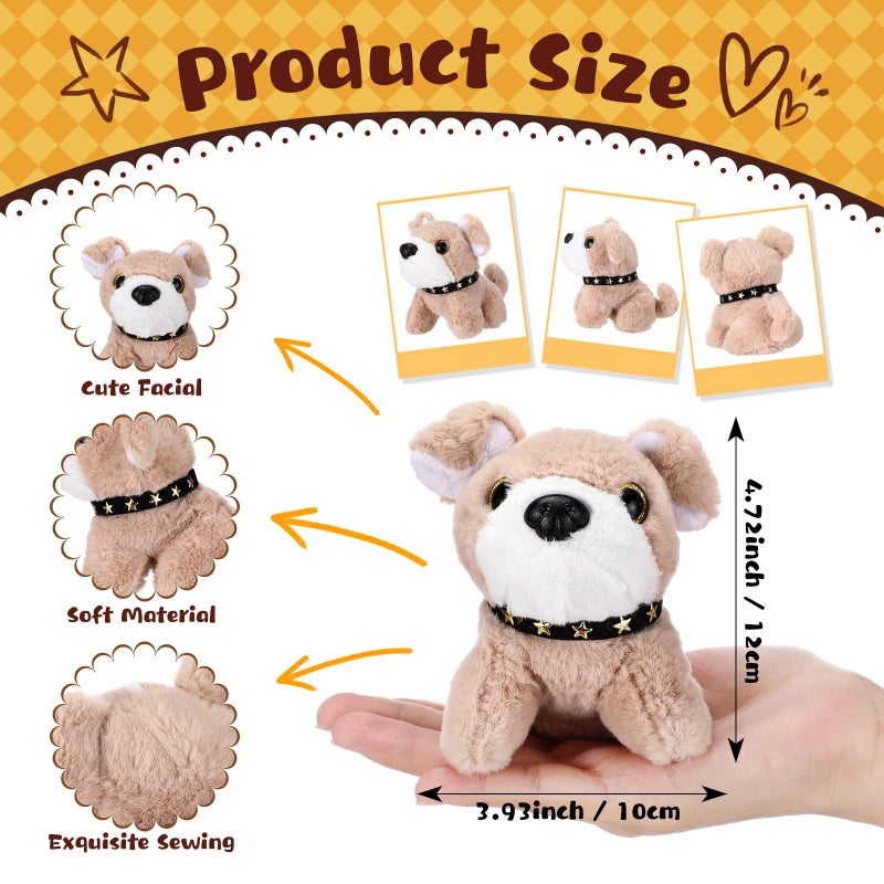 Aoriher 18 Pcs Mini Plush Dogs Bulk Dog Puppy Stuffed Animals Small Stuffed Dogs Assorted Cute Soft Dog Puppy Doll for Hers Puppy Birthday Party Favor Gifts - Image 3