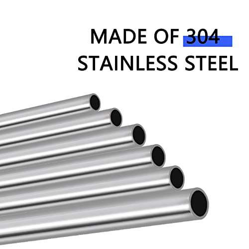 Tynulox 1/8" OD 304 Stainless Steel Tube, Thickened Pipe Wall & Weldable Tubing, Round Metal Pipe Industrial Straight Tube 10 inch Length (5 Pcs) - Image 3