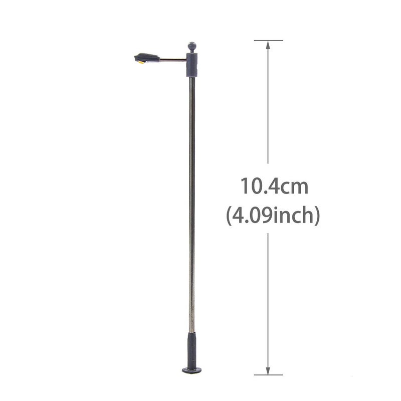 Evemodel LQS10 10pcs Model Railway Train Lamp Post Street Lights HO OO Scale LEDs New - Image 4
