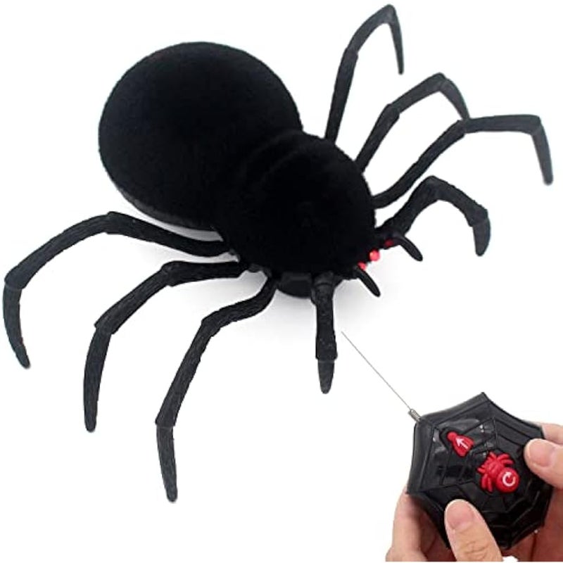 RC Spider Remote Control Tarantula Realistic Animal Crawlers Scary Kids   Prank Gag Toys Birthday Gifts (Black Hair) - Image 1