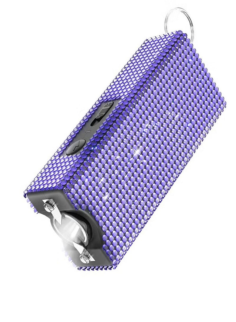Flashlight USB led Rechargeable Portable outdoor Flashlight（Purple)  - Image 1