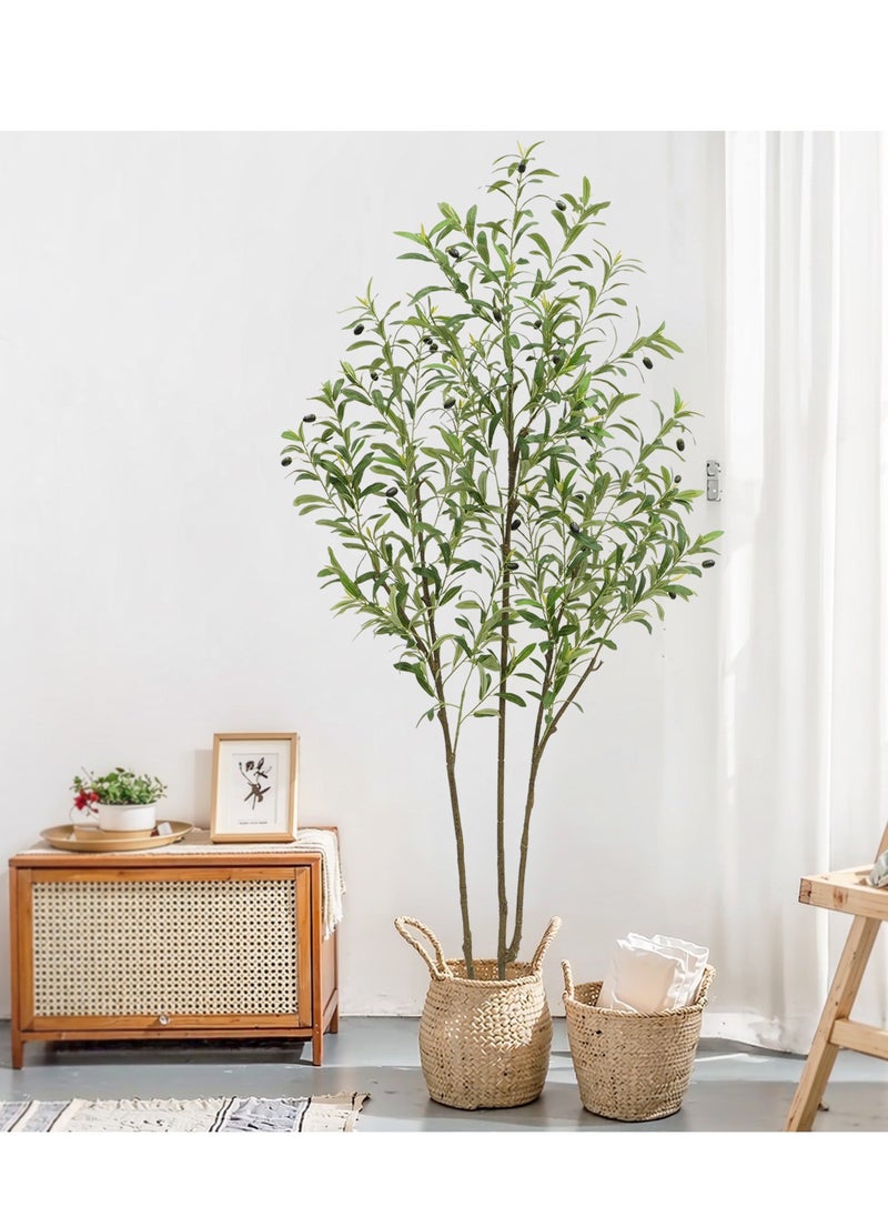 CIMIA Artificial Olive Tree with Fruits,180 cm Height, suitable for living rooms, courtyards, terraces, offices, etc.  - Image 3