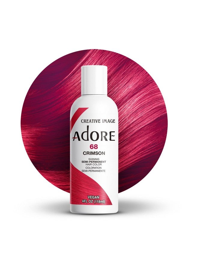 Adore Semi Permanent Hair Color Vegan And Crueltyfree Hair Dye 4 Fl Oz 068 Crimson (Pack Of 1) - Image 1