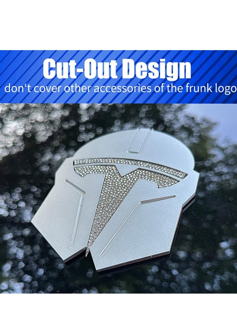 Excefore 3D Metal Emblem Sticker for Tesla Model 3 and Model Y Front Trunk Logo, Front Hood Badge Decal Logo, T Logo Badge Decal for Tesla, with Tesla Model 3/S/X/Y Series (Silver) - Image 4