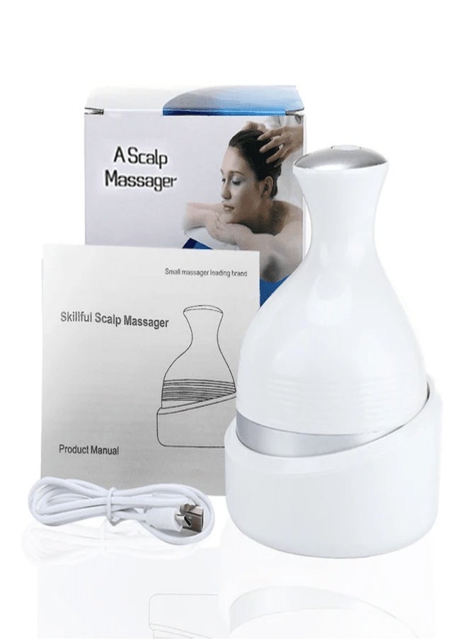 AROAQ Electric Head Massager 3D Wireless Scalp Massager Waterproof Body Massage Shoulder Neck Deep Tissue Kneading Body Massager for Deep Cleansing Relief  - Image 1