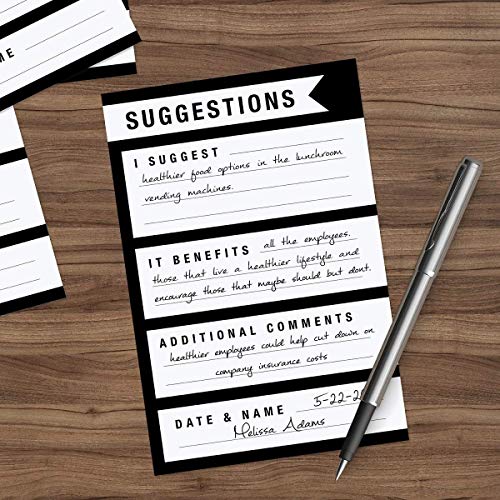 SBLABELS Suggestion Card / 100 Feedback Box Cards/Workplace Improvement Suggestion Cards/Flat 4" x 6" Request Cards - Image 4