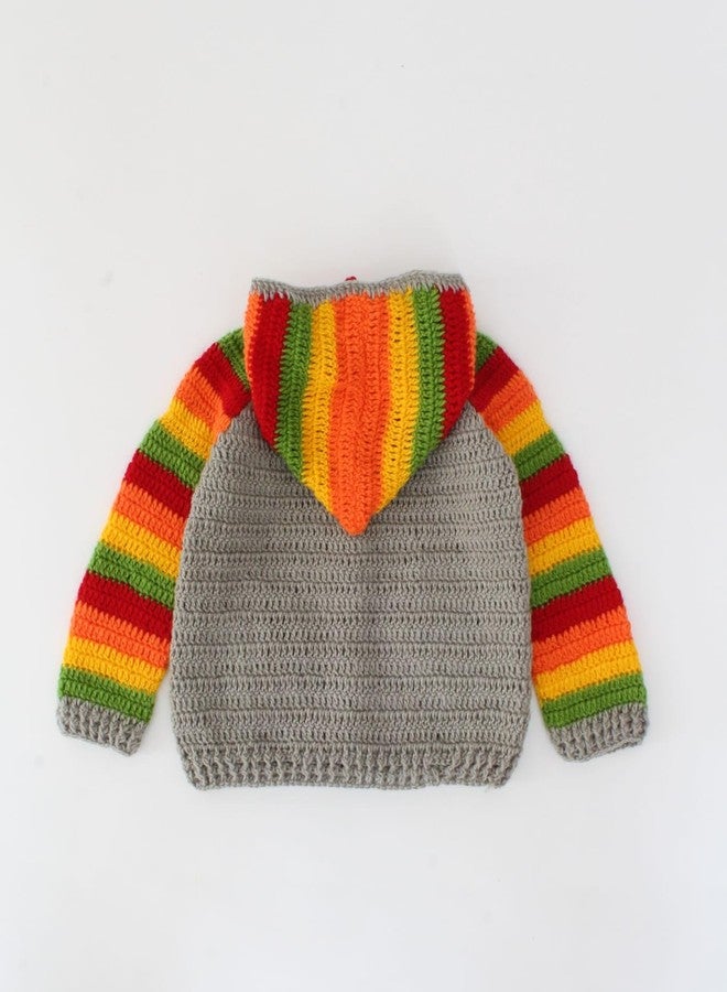 KNIT GEMS KGM Baby Handmade Full Sleeve Hoodie Design | Kids Winter Wear Hoodie for Baby boy and Baby Girls | Sweater for New Born Babies (Multi Color) - Image 5