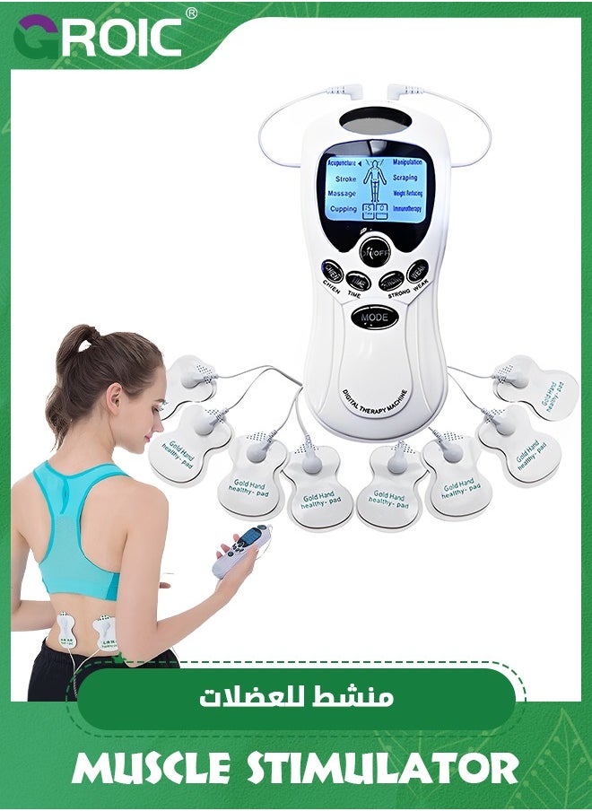 GROIC TENS Unit Muscle Stimulator with 6 Modes, 15 Intensities TENS Machine for Gradual Back Pain Relief Therapy, TENS EMS Machine, Muscle Massager  - Image 1