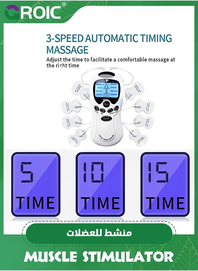 TENS Unit Muscle Stimulator with 6 Modes, 15 Intensities TENS Machine for Gradual Back Pain Relief Therapy, TENS EMS Machine, Muscle Massager