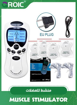 جهاز تحفيز العضلات TENS Unit مزود بـ 6 أوضاع و15 شدة جهاز TENS لتخفيف آلام الظهر تدريجيًا، جهاز TENS EMS، جهاز تدليك العضلات - view 2