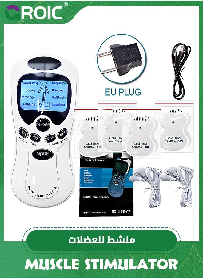 GROIC TENS Unit Muscle Stimulator with 6 Modes, 15 Intensities TENS Machine for Gradual Back Pain Relief Therapy, TENS EMS Machine, Muscle Massager  - Image 2