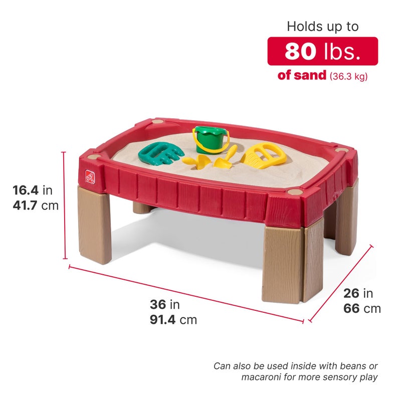 Step2 Naturally Playful Sand Table, Kids Sand Activity Sensory Table, 5 Piece Accessory Kit, Toddler Summer Outdoor Toys, 2+ Years Old - Image 3