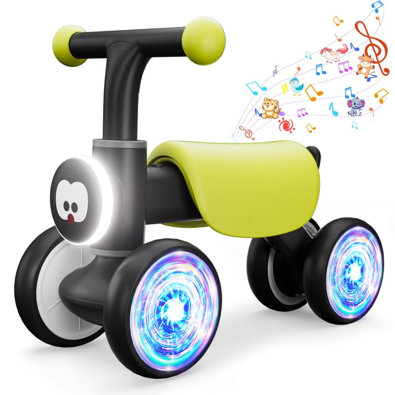 Doselie Colorful Glow Wheel Toddler Balance BikeBaby Toys for 1 Year Old Boy Girls1224 Months Baby Balance Bike with Soft Music Cute Animal Sound1st Birthday Gifts - Image 2