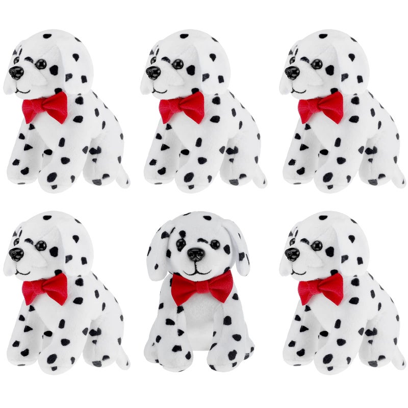 Jiuguva 6 Pcs Dalmatians Dog Plush Stuffed Toys Spotted Dog Realistic Stuffed Puppy Soft Dalmatian Party Favors for Halloween Carnival Prize Gift Birthday Baby Shower 57 InchNovelty Style - Image 2