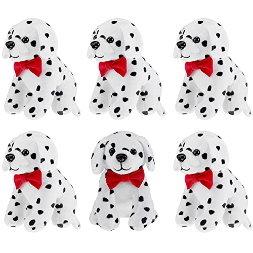 Jiuguva 6 Pcs Dalmatians Dog Plush Stuffed Toys Spotted Dog Realistic Stuffed Puppy Soft Dalmatian Party Favors for Halloween Carnival Prize Gift Birthday Baby Shower 57 InchNovelty Style - Image 1