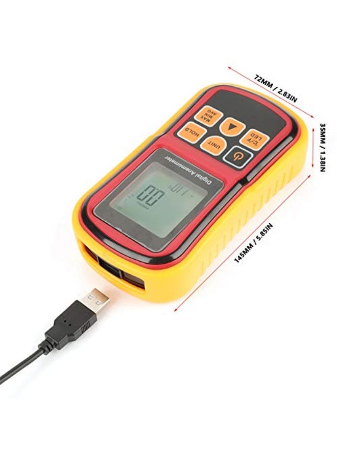 Pro Anemometer, Wind Speed Anemometer Portable Wind Speed Anemometer Handheld Digital Anemometer, for Office Air Condition Car HomeWzsydn - Image 2