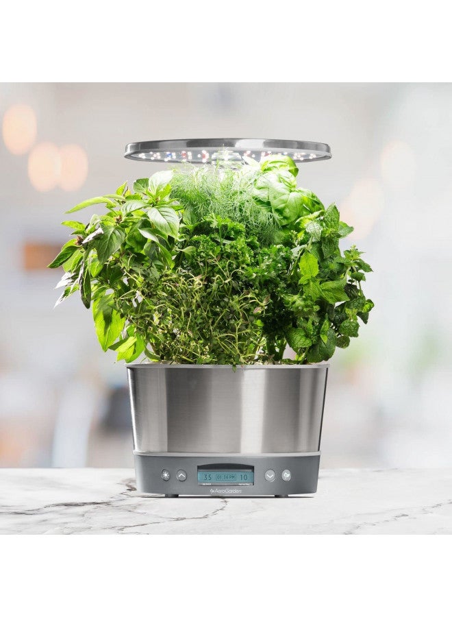 AeroGarden AeroGarden Harvest Elite 360 with Gourmet Herb Seed Pod Kit - Hydroponic Indoor Garden, Stainless Steel  - Image 5