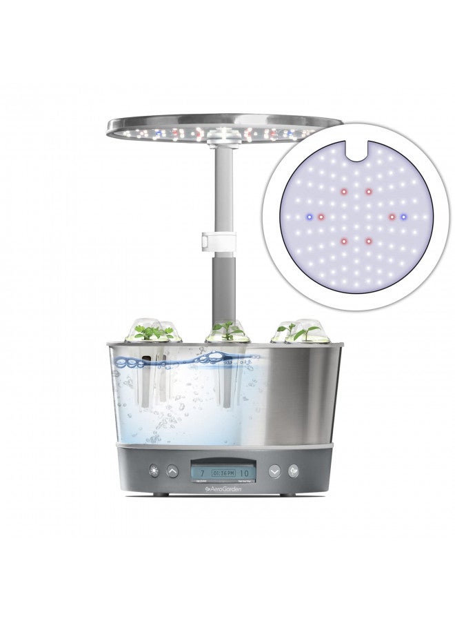 AeroGarden AeroGarden Harvest Elite 360 with Gourmet Herb Seed Pod Kit - Hydroponic Indoor Garden, Stainless Steel  - Image 4