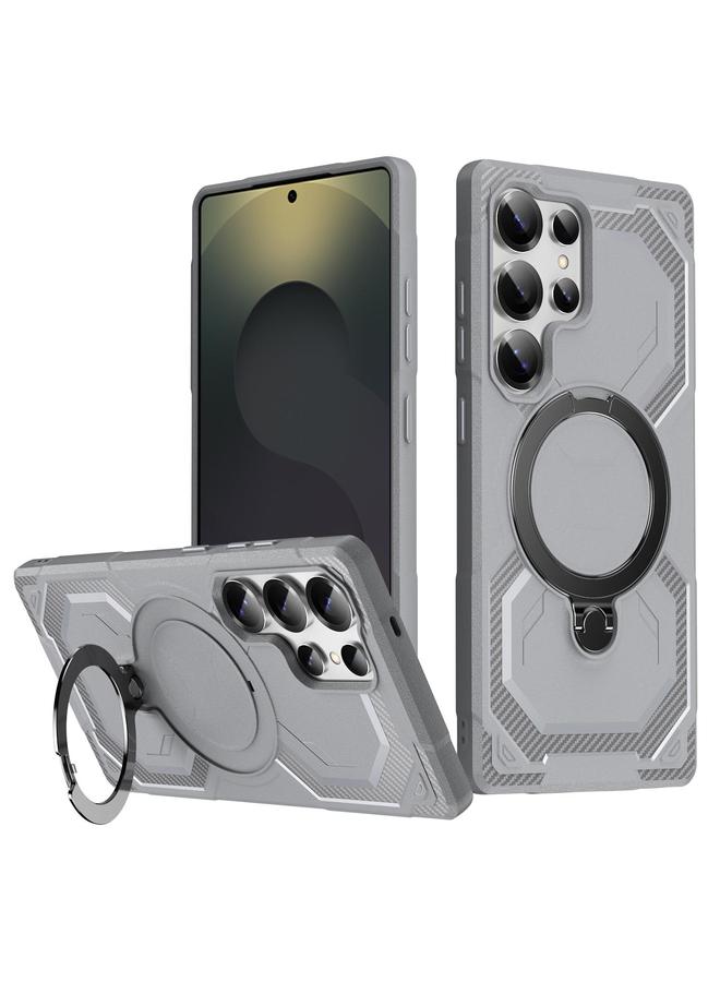 S-TOP Case For Samsung Galaxy S25 Ultra 5G Frosted MagSafe Holder Phone Case