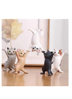 OMEVE Cute Gifts - Enchanting Cat Pen Holder - Kawaii Cat Gifts for Cat Lovers - Office Desk Accessories - Room Decor ( 5 Cats Set )  - Image 4