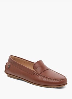 Celeste Women's Logo Accent Leather Slip-On Loafers  - Image 1