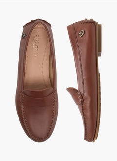 Celeste Women's Logo Accent Leather Slip-On Loafers  - Image 2