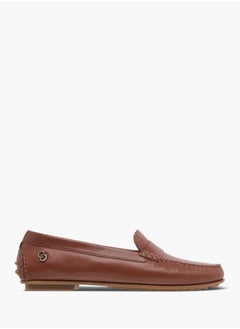 Celeste Women's Logo Accent Leather Slip-On Loafers  - Image 3