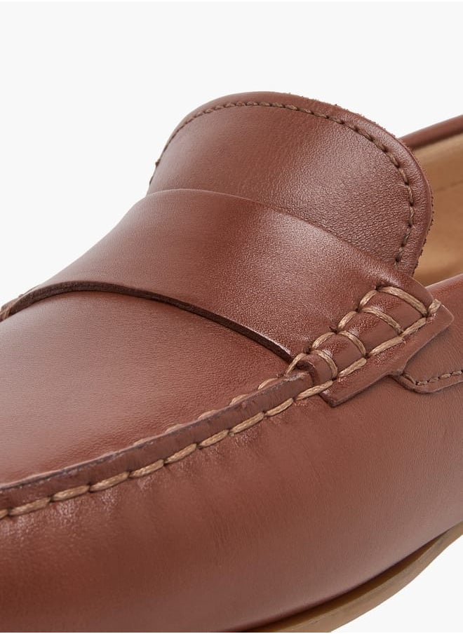 Celeste Women's Logo Accent Leather Slip-On Loafers  - Image 4