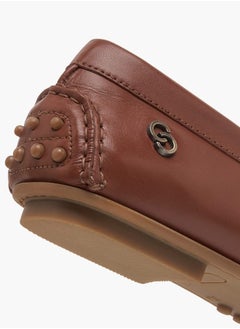 Celeste Women's Logo Accent Leather Slip-On Loafers  - Image 5