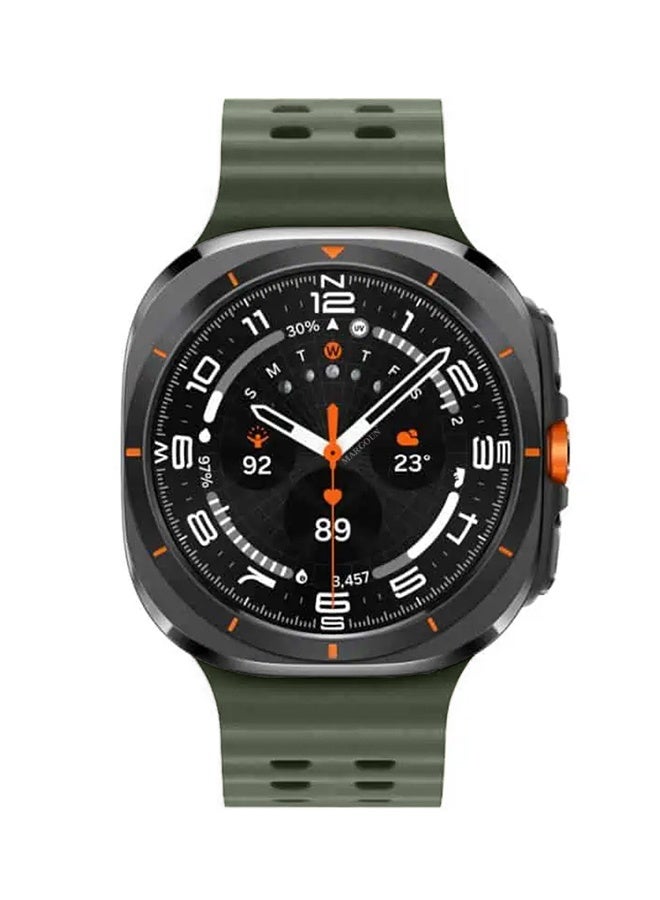 MARGOUN Strap Silicone Replacement for Samsung Galaxy Watch 8 Ultra Band 47mm, Rugged Soft Ocean Silicone Sport Accessory Fit for Samsung Galaxy Watch Ultra Band Dual Row Hole - Cactus Green - Image 4