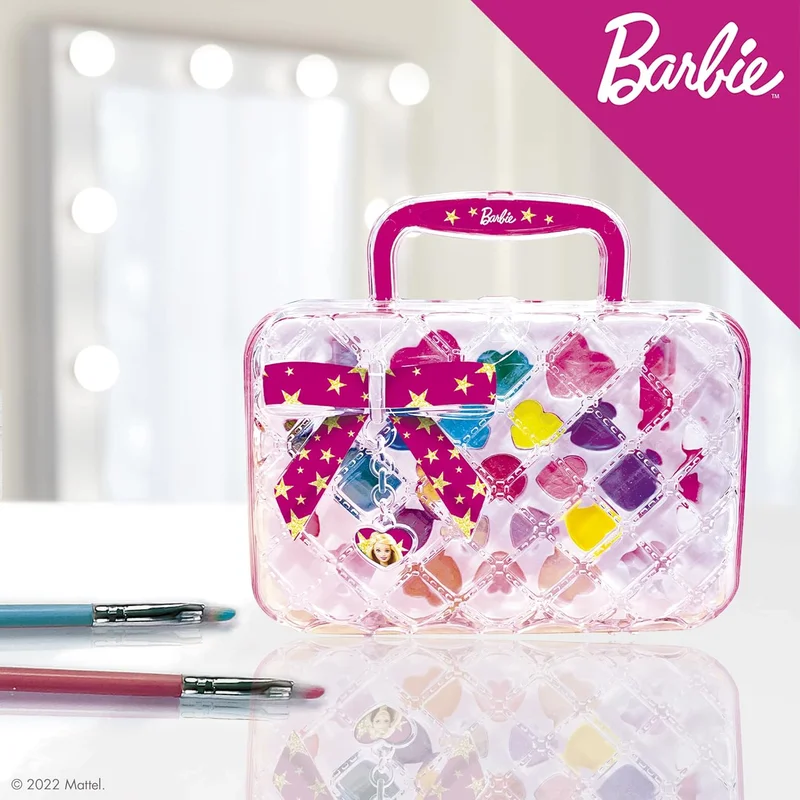 باربي Barbie Trendy Cosmetic Bag with Glitter Bow