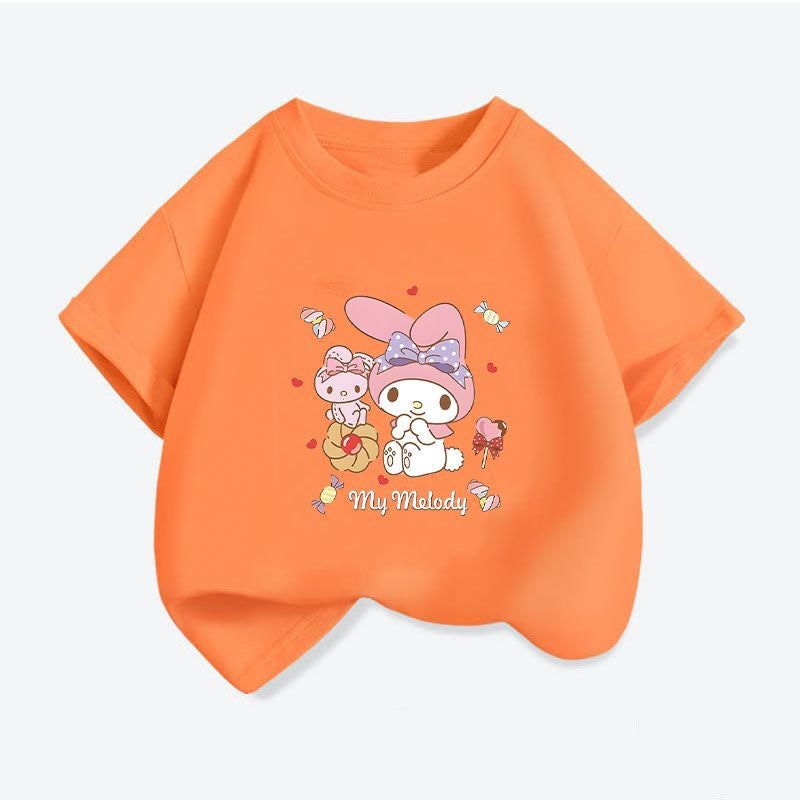 Coolometi Children'S Short-Sleeved Girls' Summer Printed T-Shirt New Children'S Yugui Dog Half-Sleeved Shirt Fashion - Image 1