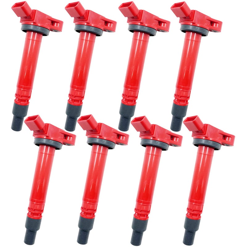 GP POWER IGNITION COILS UF507 UF587 UF630 9091902256 90919A2005 SET OF 8 COMPATIBLE WITH Toyota Tundra Sequoia Land Cruiser Lexus GX460 LS460 LS600H LX570 46 50 57 V8 1UR 2UR 3UR