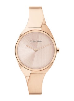 CALVIN KLEIN Women's Analog Round Shape Gold Wrist Watch 25200236 30 Mm  - Image 1