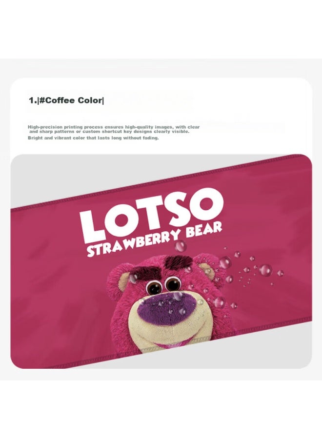 Jplayer Shortcut Key Mouse Pad Large Thickened Office Laptop Cute Cartoon Shortcut Desk Mat 800*300*3 - Energetic Milk Tea - Image 2