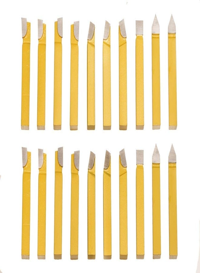 COLIBROX 20pc 1/2" Carbide Tip Tipped Cutter Tool Bit Cutting Set for Metal Lathe Tooling