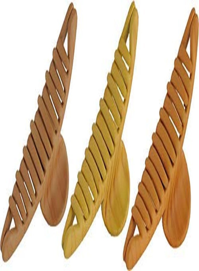 Imioxo Wooden Colour Plastic Hair Clutch/Claws/Clips for Girls and Women. (Pack of 3) - Image 1