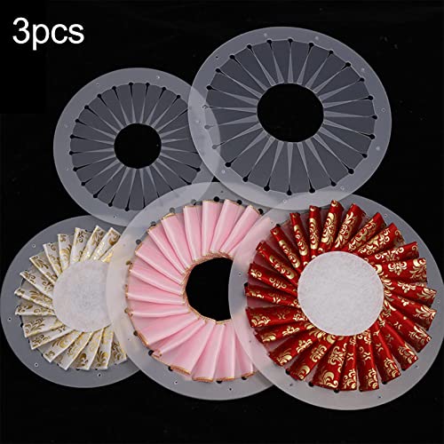 kowaku 3Pcs Badge Button Ornament Ribbon Flower Making Tool Rosette Maker Ribbon Rosette Brooch - Image 4