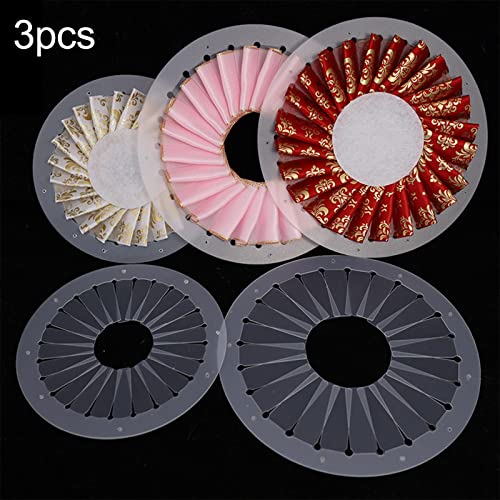 kowaku 3Pcs Badge Button Ornament Ribbon Flower Making Tool Rosette Maker Ribbon Rosette Brooch - Image 5