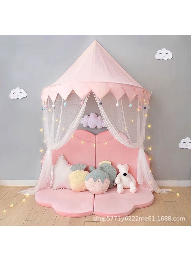Ins Children's Tent Kindergarten Huanchuang Indoor Princess Room Wall Hanging Bedside Decoration Bed Curtain Reading Corner Reading Area-Color:White Lotus Edge-Specifications:1 M Small Size  - Image 2