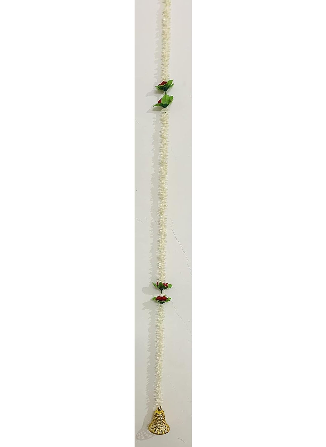 Lazybeee LAZYBEEE Beautiful Jasmine Garlands with Bell and Rose for Diwali Navratri Home Decoration mandir Decoration Diwali Decoration Toran for Festival Decor Home Decoration 48inch Pack of 4  - Image 4