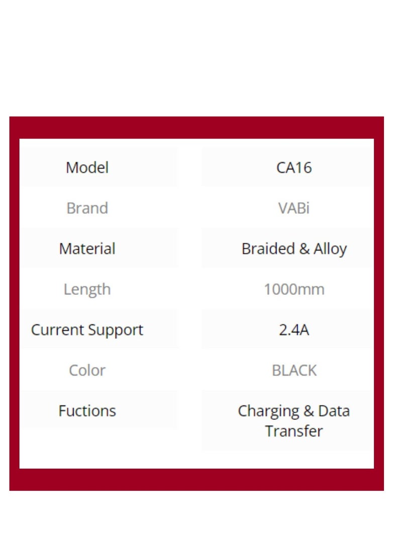 Vabi Mobile charging cable usb to Lightning 1m 3 pieces pack - Image 4