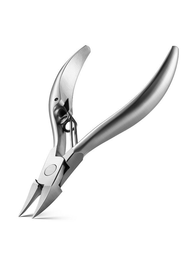 FERYES Toe Nail Clippers For Thick & Ingrown Toenails - Stainless Steel Thick Toenail Clippers For Seniors, Precision Grip Fingernail Clippers For Effortless Trimming - Silver - Image 1