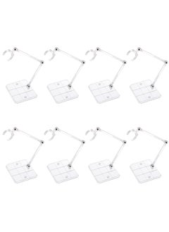 8Pcs Action Figure Stand Assembly Action Figure Display Holder Base Doll Model Support Stand for 6 inch Action Figures or Effects Clear 1/144 HG/RG Figure Model Toy