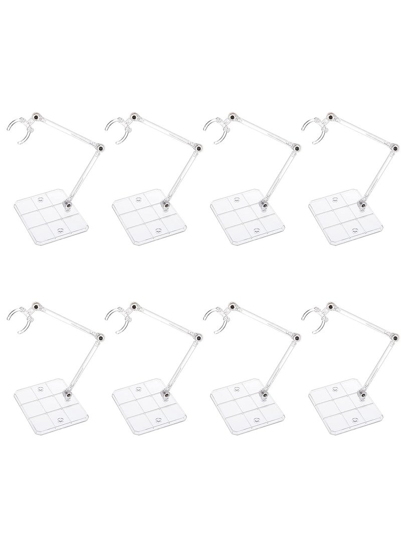 KASTWAVE - 8Pcs Action Figure Stand Assembly Action Figure Display Holder Base Doll Model Support Stand for 6 inch Action Figures or Effects Clear 1/144 HG/RG Figure Model Toy - Image 1