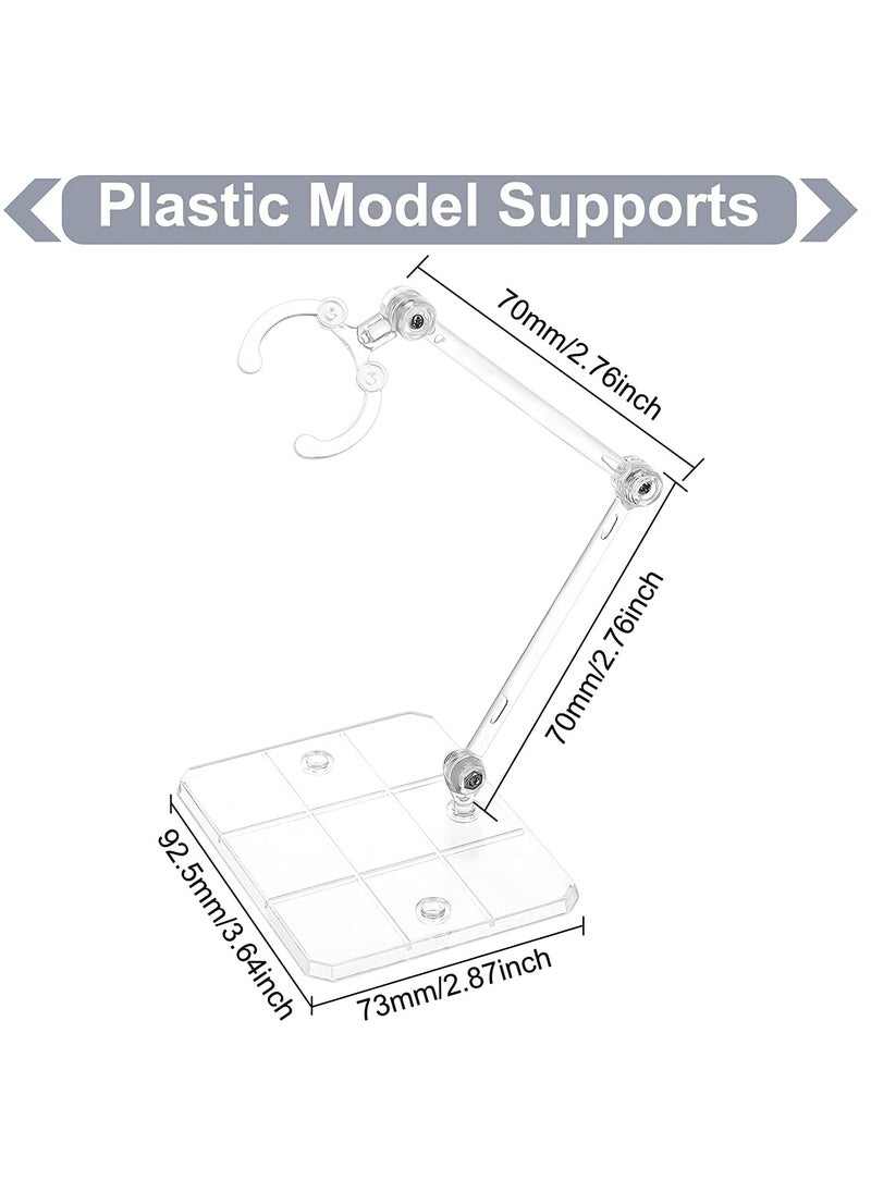 KASTWAVE - 8Pcs Action Figure Stand Assembly Action Figure Display Holder Base Doll Model Support Stand for 6 inch Action Figures or Effects Clear 1/144 HG/RG Figure Model Toy - Image 1